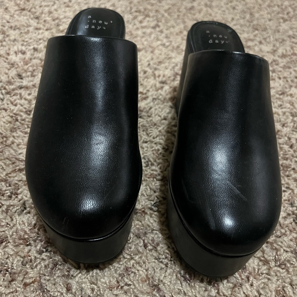 Black Platform Clogs - image 2